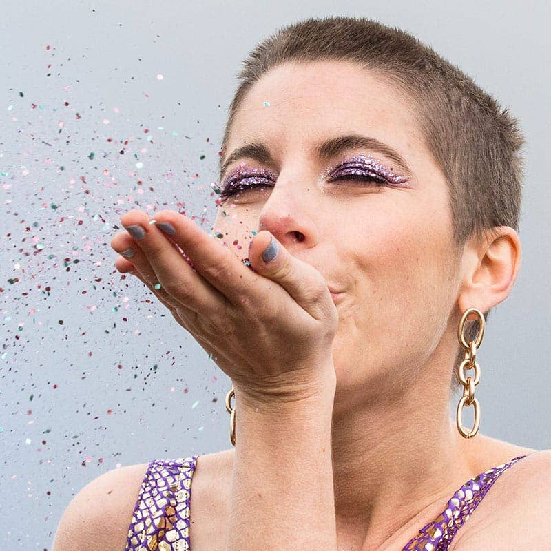Purple rain glitter