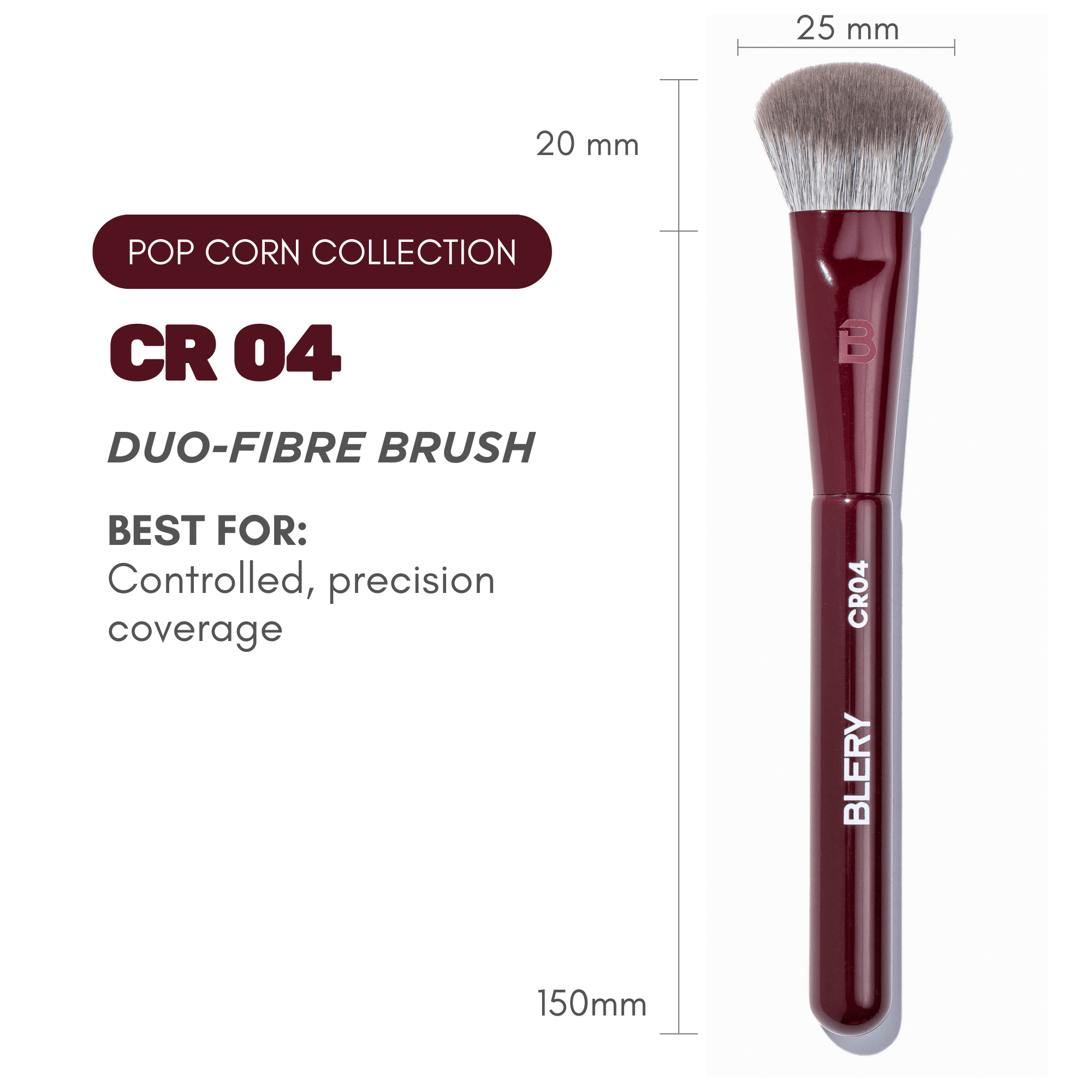 BLERY, CR04 - Mini Contoured foundation Brush