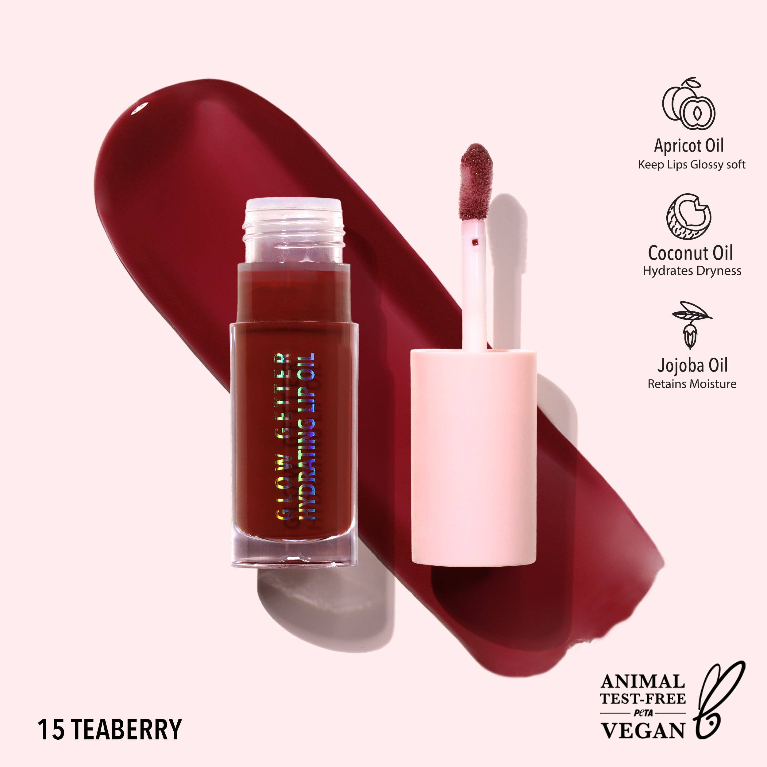 Glow Getter Hydrating Lip Oil – 015 Teaberry