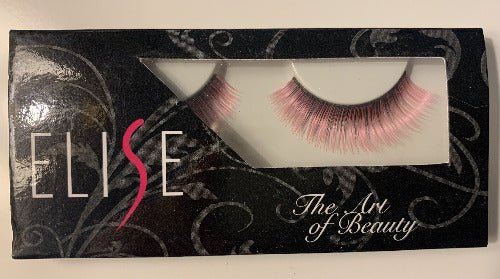 Elise Fauxh Eyelashes rosa/schwarz, Karneval Wimpern - Tigerzzz-Shop
