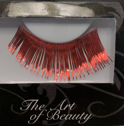 Elise Fauxh Eyelashes Rot Metallic, Karneval Wimpern - Tigerzzz-Shop