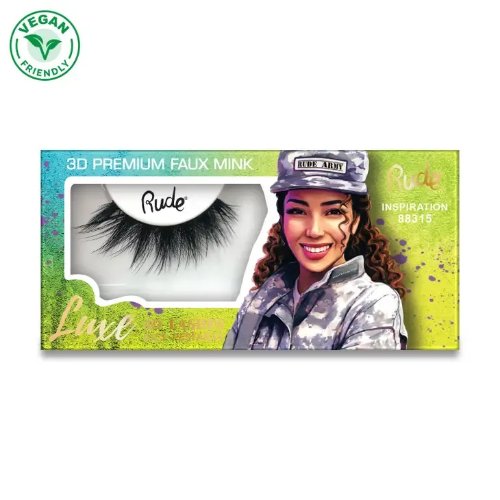 Rude Cosmetics - Inspiration, Luxe 3D Premium Faux Mink Lashes Vegan - Tigerzzz-Shop