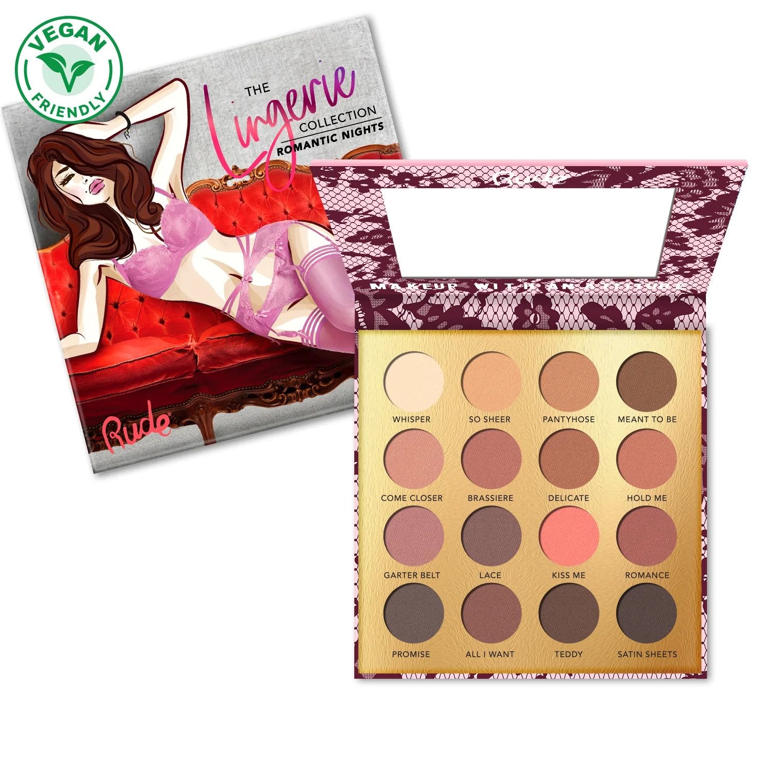 Rude Cosmetics - Romantic Nights Lidschatten Palette (vegan) - Tigerzzz-Shop