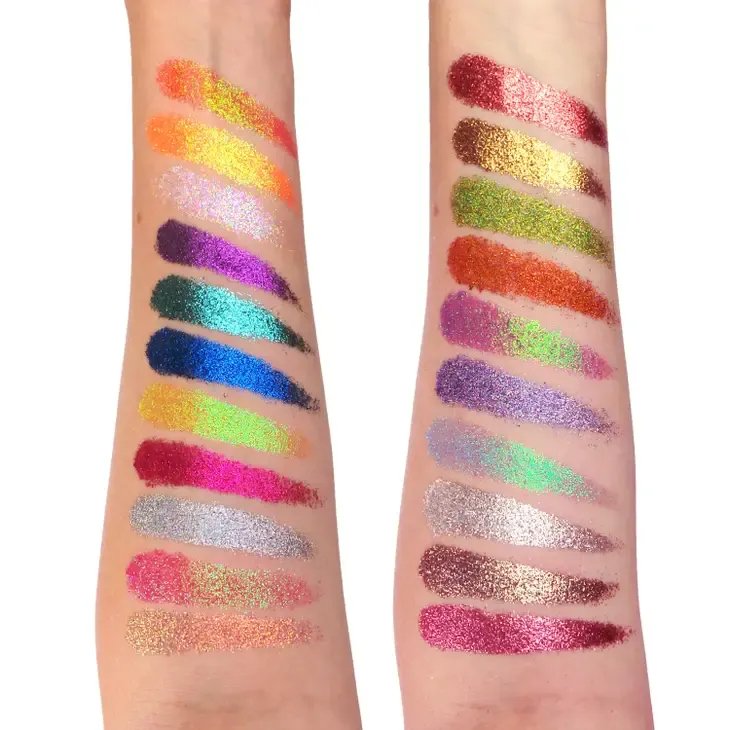 Rude Cosmetics, United Shades of Glitter - 21 gepresste Glitzerlidschatten (vegan) - Tigerzzz-Shop