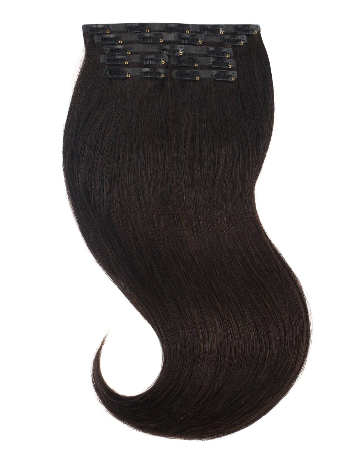 Tigerzzz - Stylists Echthaar Clip - in Extensions: schwarzbraun 1b, 40cm, 120g - Tigerzzz - Shop