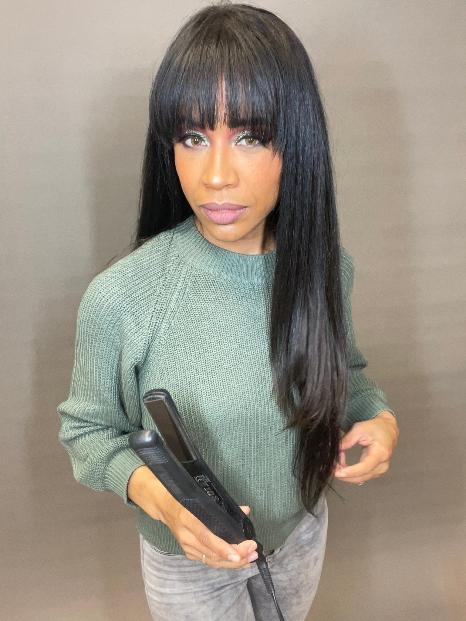 Tigerzzz-Stylists Echthaar Clip-in Extensions: schwarzbraun #1b, bis 55cm, 220g - Tigerzzz-Shop