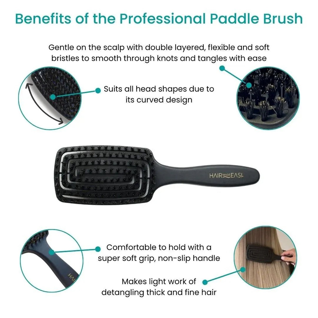 Hair made Easi: Luxury Paddle Brush - Haarbürste von Profis entwickelt - Tigerzzz-Shop