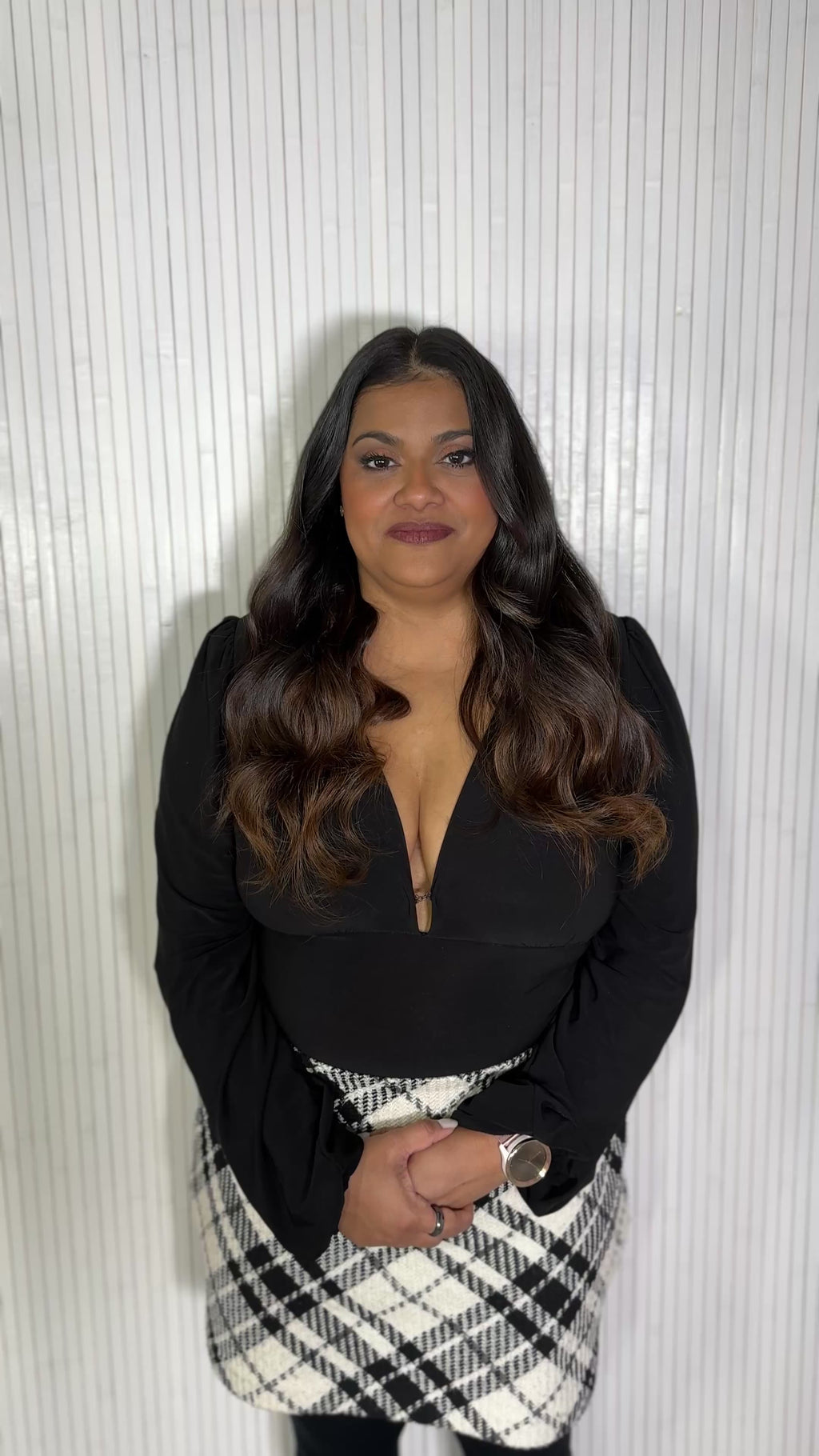 Haarfarbeffekt mit Clip in Extensions