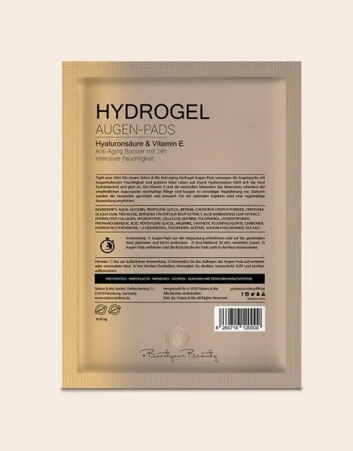 Sisters & me, Hydrogel Eyepatches Gold, 10 Stück, vegan - Tigerzzz-Shop