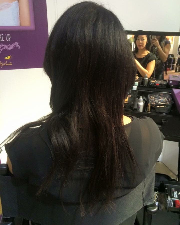 Tigerzzz - Stylists Echthaar Clip - in Extensions: schwarzbraun 1b, 40cm, 120g - Tigerzzz - Shop