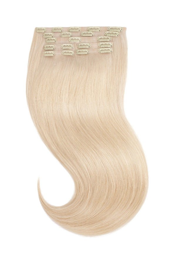 Tigerzzz-Stylists Echthaar Clip-in Extensions: weissblond #60, 40cm, 120g - Tigerzzz-Shop