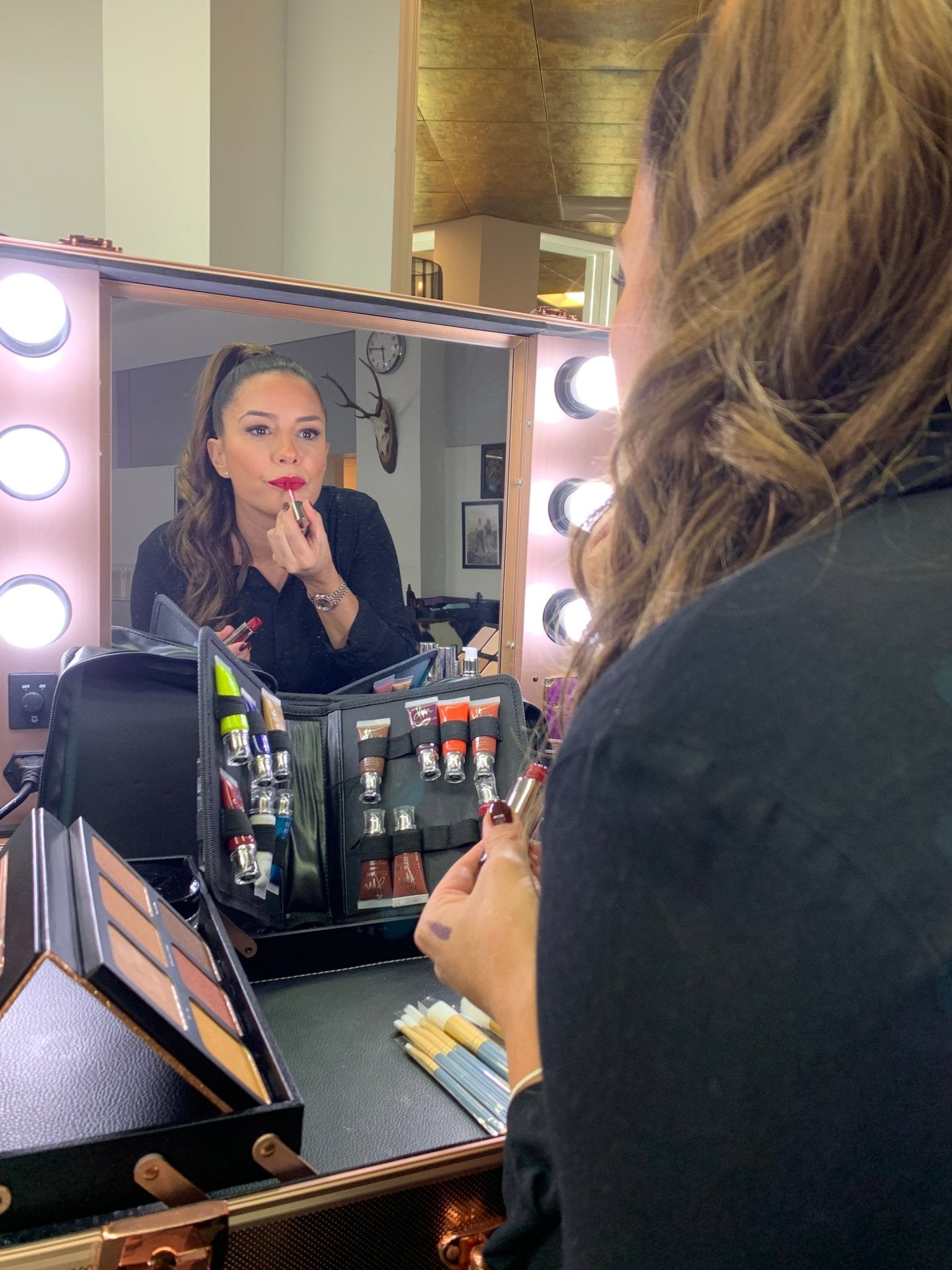 Tigerzzz-Stylists, Make-up Koffer mit Licht und Spiegel (rose gold), trolley with light - Tigerzzz-Shop