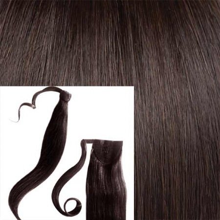 Tigerzzz-Stylists Ponytail Extensions (dunkelbraun Nr. 2) 55cm, 100 Gramm - Tigerzzz-Shop