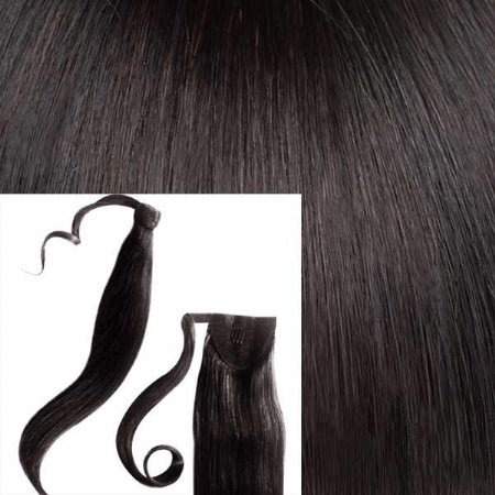 Tigerzzz-Stylists Ponytail Extensions (schwarzbraun Nr. 1b) 55cm, 100 Gramm - Tigerzzz-Shop