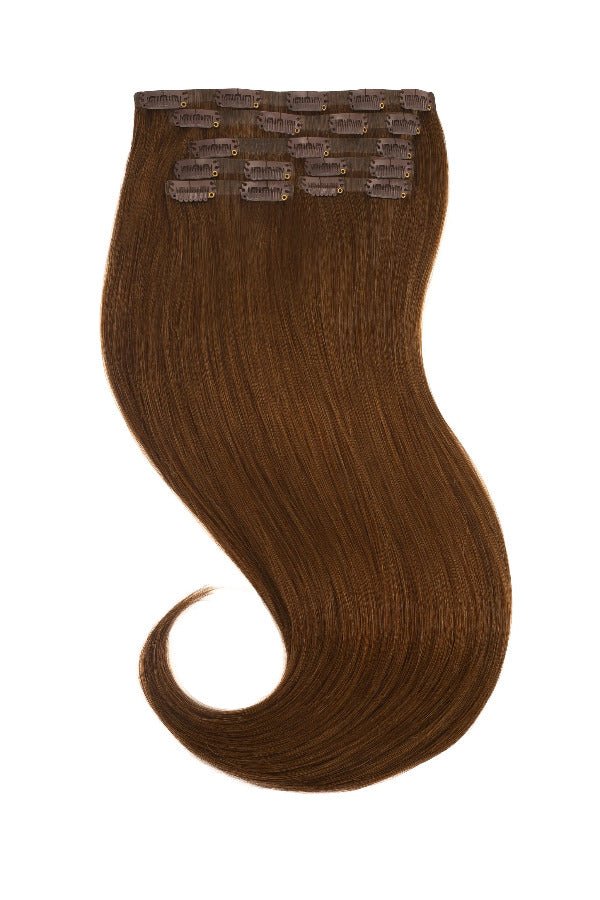 Tigerzzz-Stylists Tigerzzz-Stylists Echthaar Clip-in Extensions: Schokobraun #6, 40cm, 120g - Tigerzzz-Shop